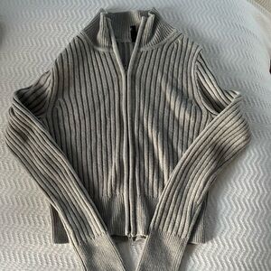 Grey zip up sweater